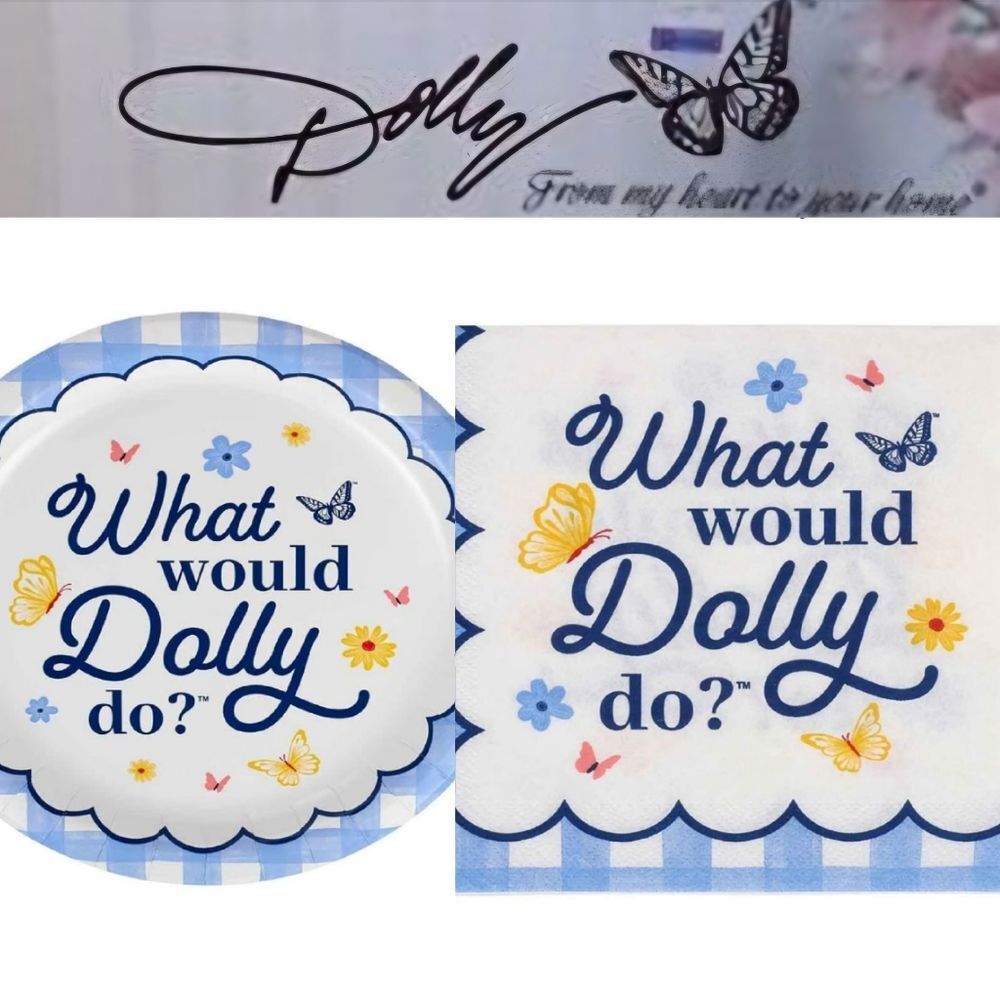 Dolly Parton "What Would Dolly Do" Disposable Decorative Plates & Napkins